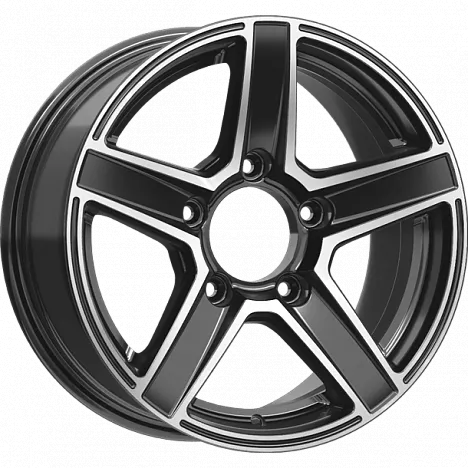 Скад Сафари 7x16/5x139.7 D98.5 ET30 Чёрный глянцевый с полированной лицевой частью