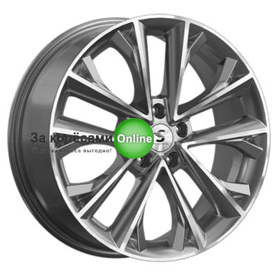 Premium Series КР012 (Karoq/Taos) 7x18/5x112 ET45 D57,1 Diamond Gloss Graphite