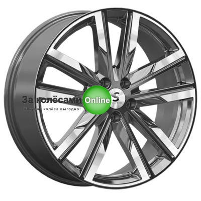 Premium Series КР014 (Geely Tugella) 8x20/5x108 ET46 D63,35 Diamond Gloss Graphite
