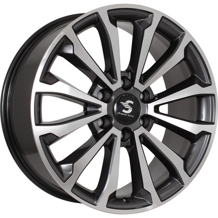 СКАД Premium Series КР006 (20_TANK 500) 8.5x20/6x139.7 D100.1 ET33 Глянцевый темно-серый полностью полированный