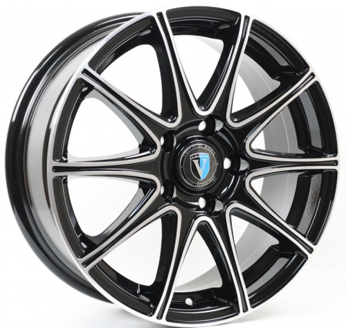 Колесный диск Venti 1516 6x15/4x100 D54.1 ET46 Глянцевый черный с полированной лицевой частью купить в Самаре фото №1