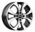 Скад KL-296 6x16/4x100 D60.1 ET40 Чёрный глянцевый с полированной лицевой частью