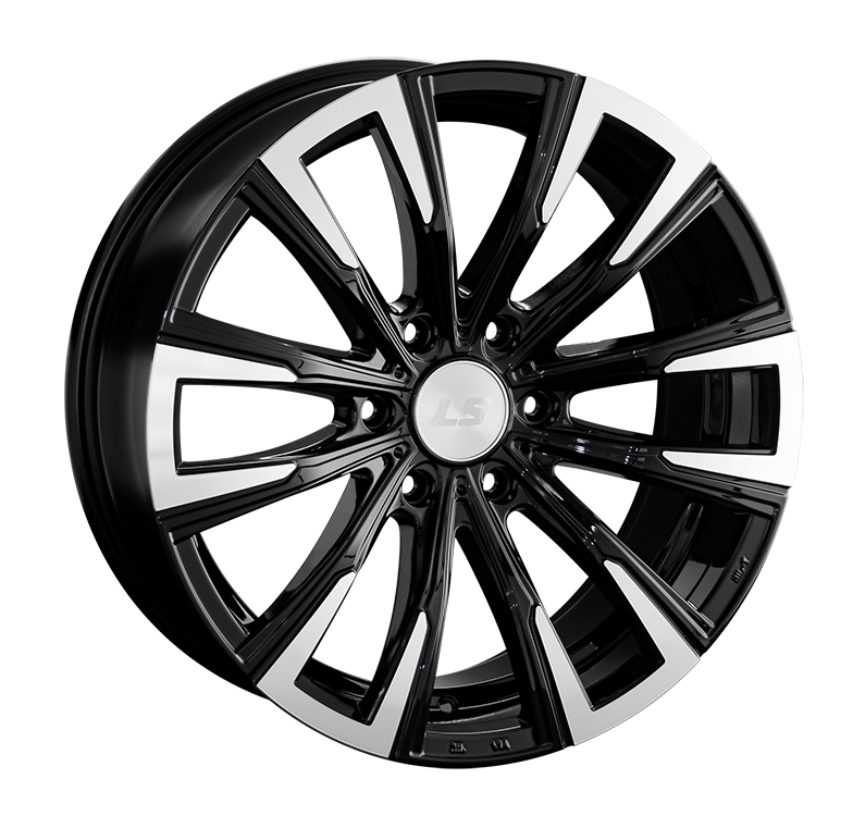 LS812 8x20/6x139.7 D77.8 ET30 Чёрный глянцевый с полированной лицевой частью