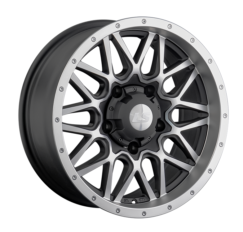 LS 1341 8x17/6x139.7 D106.1 ET10 Черный матовый полностью полированный