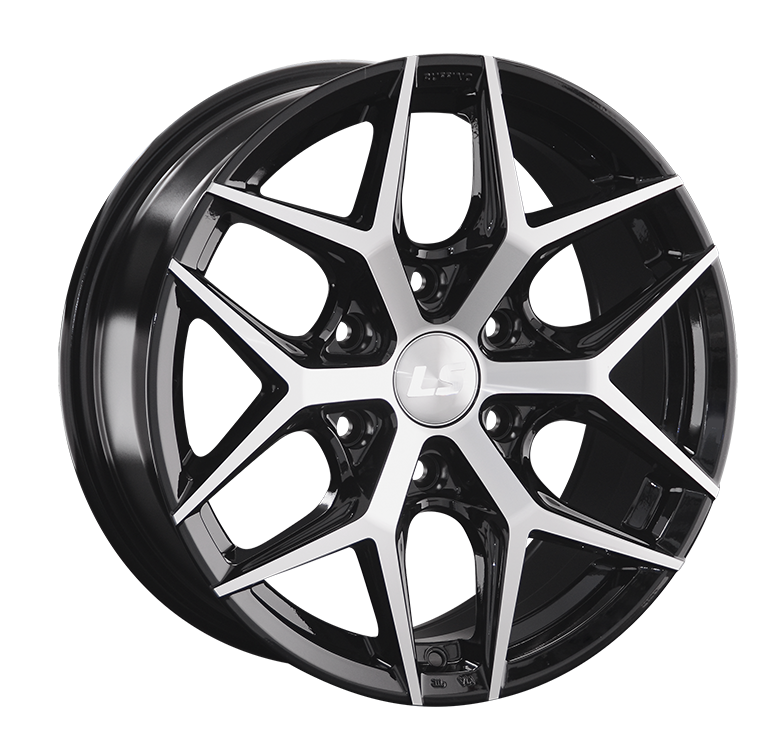 LS 1303 8x17/6x139.7 D67.1 ET38 Чёрный глянцевый с полированной лицевой частью