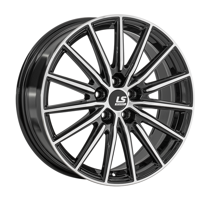 LS RC93 7.5x18/5x114.3 D67.1 ET35 Чёрный полностью полированный