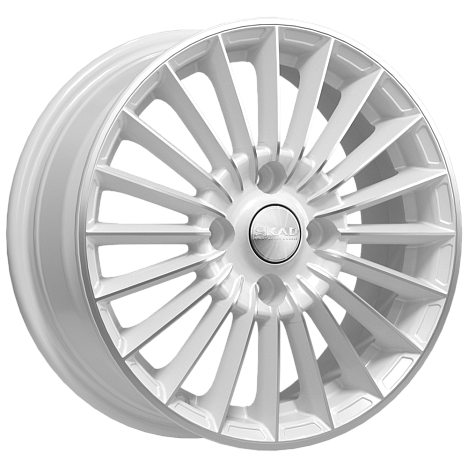 Скад Веритас 6x15/4x98 D58.6 ET38 Белый с полированной лицевой частью