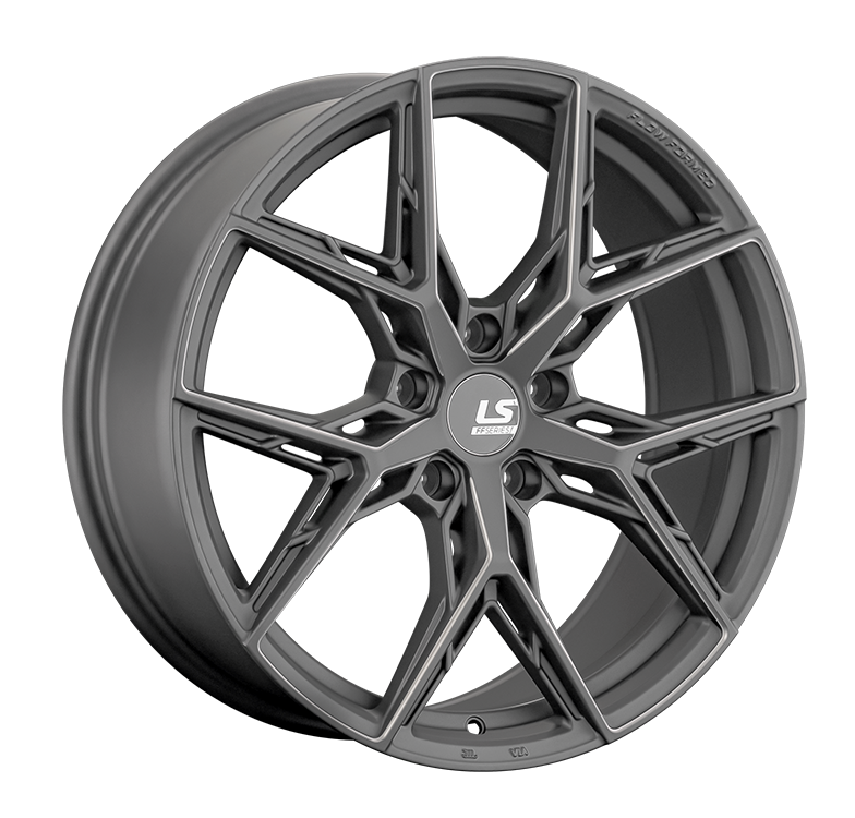 LS RC82 9x20/5x114.3 D67.1 ET45 Серый матовый с фрезерованными лучами