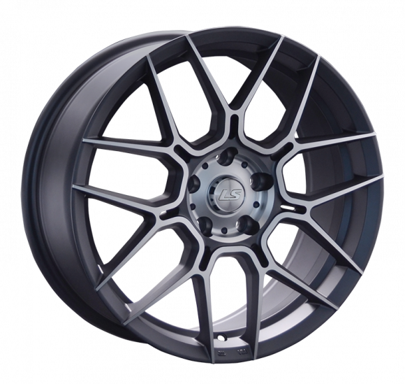 LS1265 8x18/5x114.3 D60.1 ET35 Темно-серый матовый .частично полированный