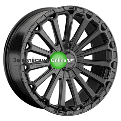 LS RC80 9x18/6x139,7 ET15 D106,1 BK (конус, Колпак+лого)