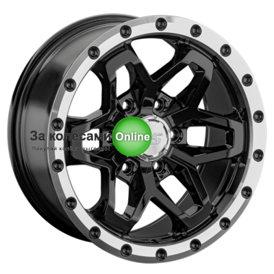 LS 1350 9x17/6x139,7 ET15 D106,1 BKL (конус, Колпак+лого)
