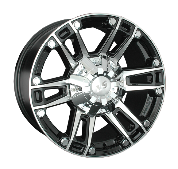 LS 558 8x17/6x139.7 D106.1 ET25 Чёрный полностью полированный