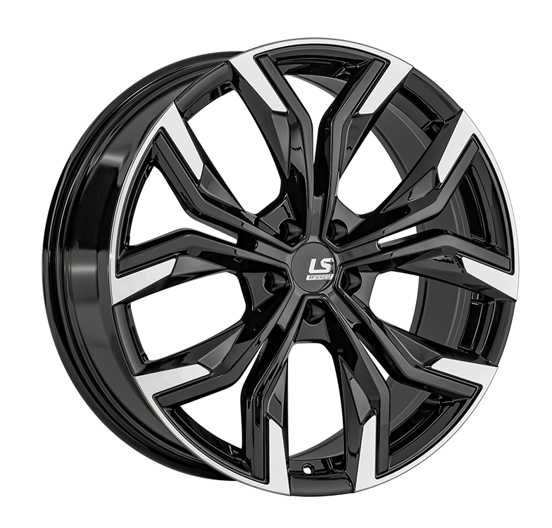 LS RC92 7.5x18/5x114.3 D67.1 ET45 Чёрный полностью полированный