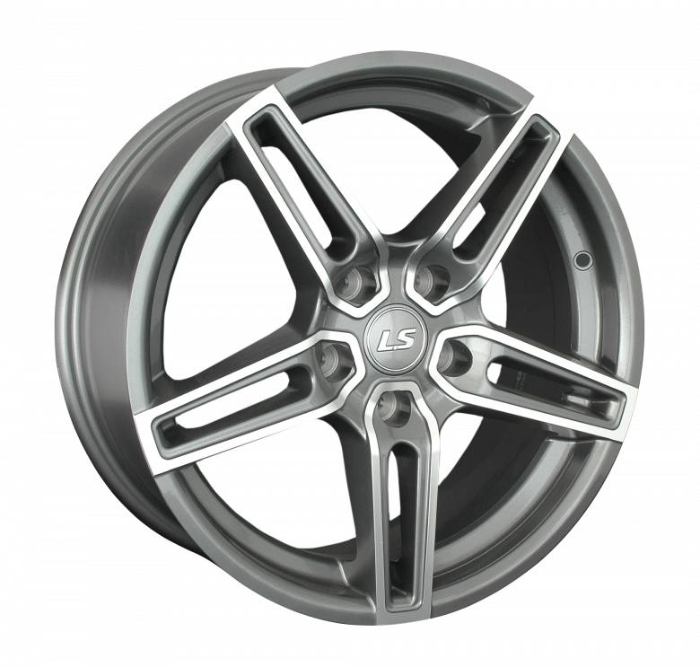 LS 734 7.5x17/5x112 D57.1 ET43 Глянцевый темно-серый с полированной лицевой частью