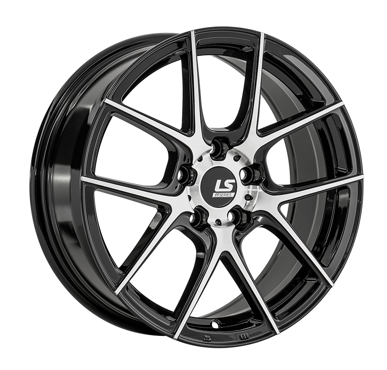 LS RC06 7.5x17/5x114.3 D67.1 ET40 Чёрный полностью полированный