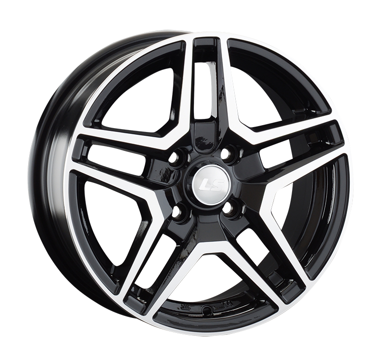 LS854 8x18/5x114.3 D67.1 ET40 Чёрный полностью полированный