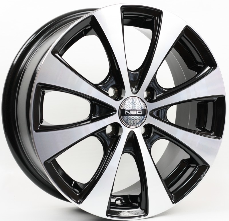 Neo 546 6x15/4x100 D60.1 ET50 Глянцевый черный с полированной лицевой частью