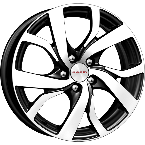 K&K Палермо 6x15/5x114.3 D60.1 ET50 Черный глянцевый с полированными элементами лицевой поверхности