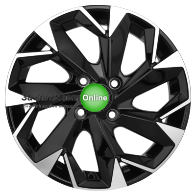 Khomen Wheels KHW1508 (Cobalt) 6x15/4x100 ET39 D56,6 Black-FP
