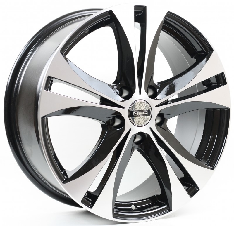 Neo 844 7.5x18/5x114.3 D60.1 ET40 Глянцевый черный с полированной лицевой частью