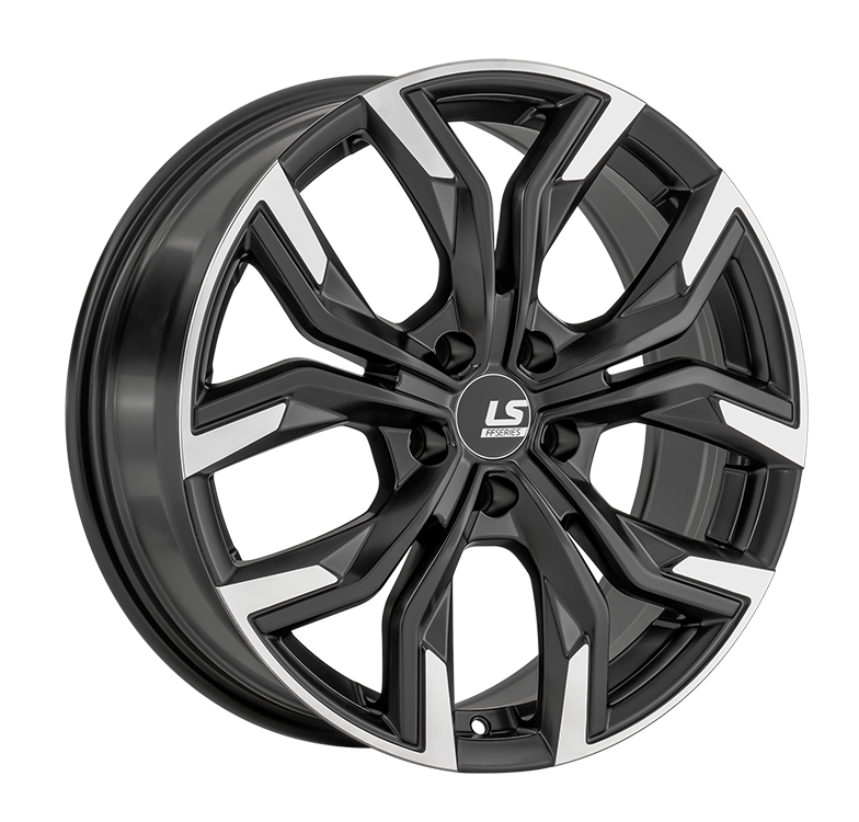 LS RC92 7x17/5x120 D65.1 ET50 Чёрный полностью полированный