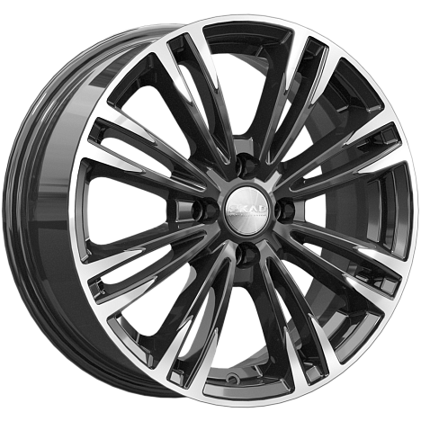 Скад Ламар 6.5x16/4x100 D54.1 ET46 Чёрный глянцевый с полированной лицевой частью