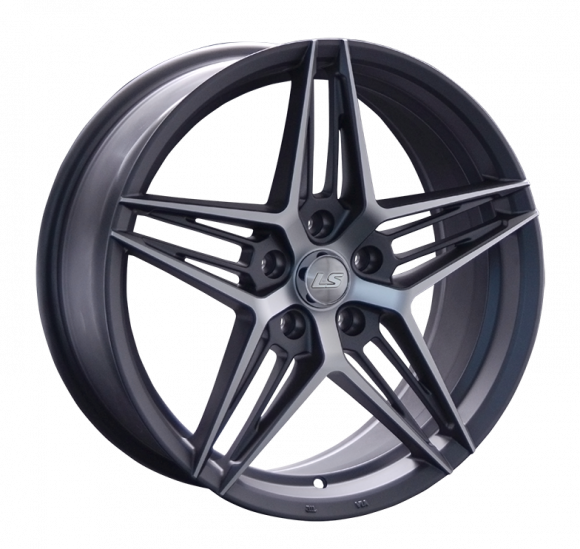LS1262 8x18/5x114.3 D67.1 ET45 Темно-серый матовый .частично полированный
