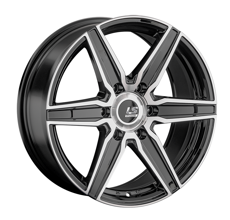 LS RC62 8x18/6x139.7 D75.1 ET40 Чёрный полностью полированный