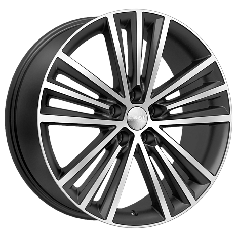 Скад Манчестер 7.5x19/5x108 D63.35 ET45 Черный матовый с полированным элементом