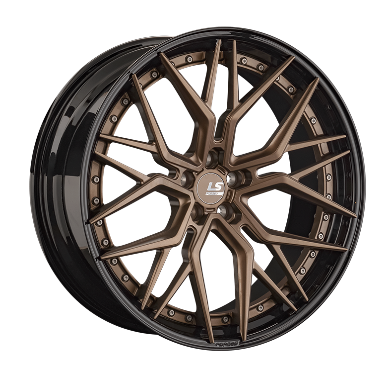 LS Forged LS FG35 10x22/5x112 D66.6 ET18 Черный обод с бронзовой центральной частью