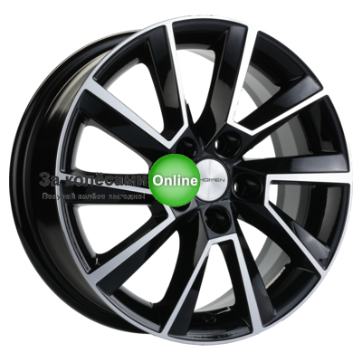 Khomen Wheels KHW1507 (Polo) 6x15/5x100 ET40 D57,1 Black-FP