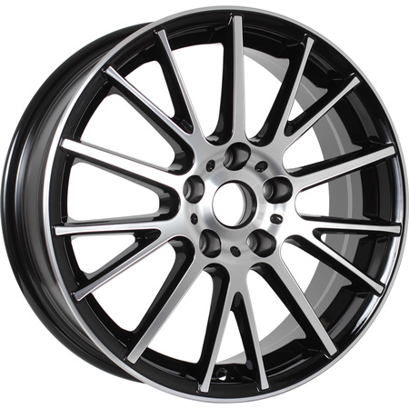 Скад Дубай 6.5x17/5x114.3 D66.6 ET37 Чёрный глянцевый с полированной лицевой частью