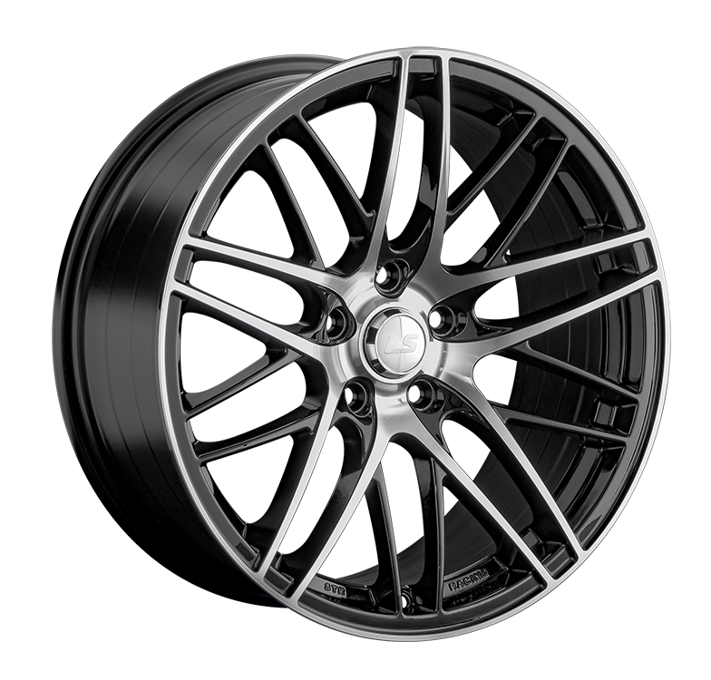 LS 1338 8.5x18/5x112 D66.6 ET30 Чёрный полностью полированный
