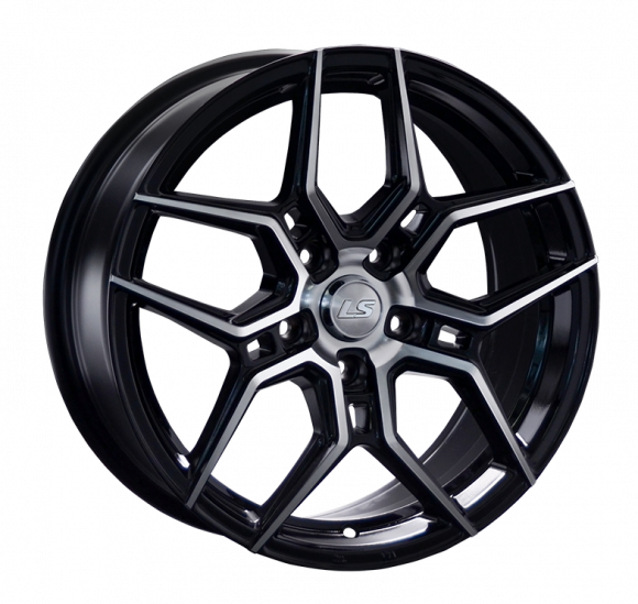 LS1266 7.5x17/5x114.3 D67.1 ET45 Чёрный полностью полированный