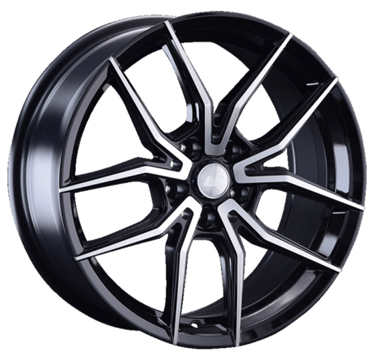 LS1242 7.5x17/4x100 D60.1 ET40 Чёрный полностью полированный