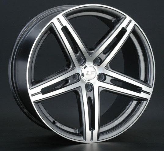 LS288 8x18/5x114.3 D67.1 ET45 Насыщенный темно-серый полностью полированный
