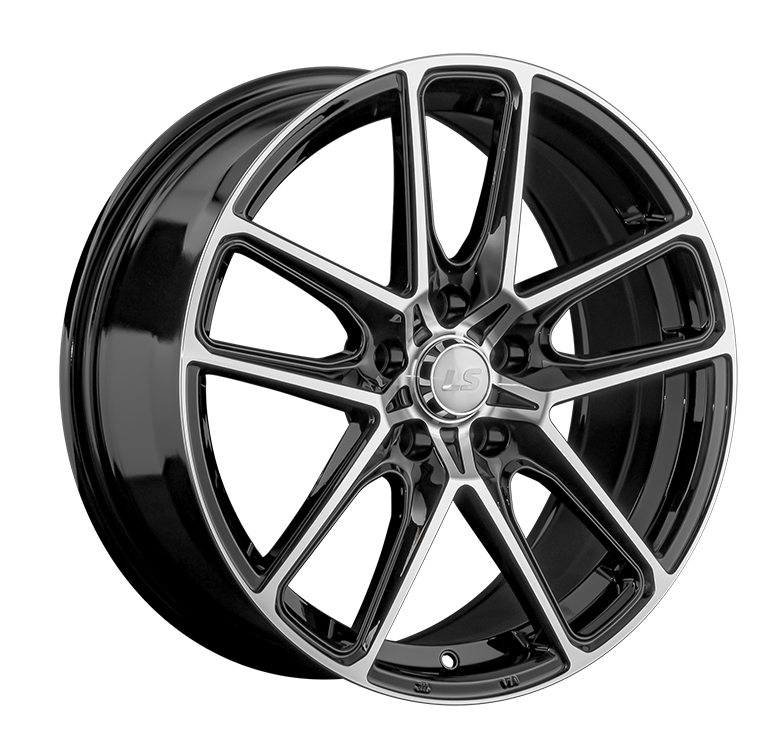 LS 1360 7.5x17/5x108 D65.1 ET33 Чёрный полностью полированный