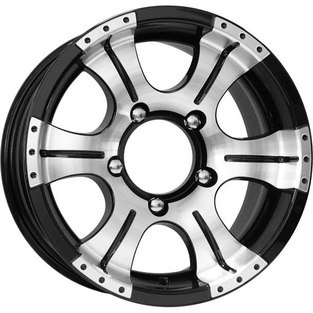 K&K Байконур 7x15/6x139.7 D110.1 ET20 Черный глянцевый с полированными элементами лицевой поверхности