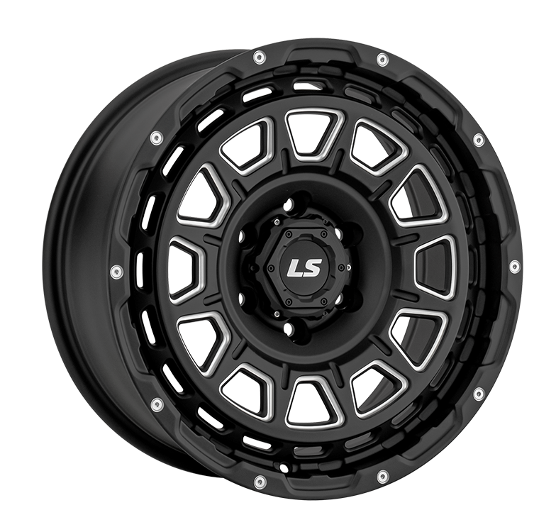 LS 1377 9x18/6x139.7 D106.1 ET15 Черный матовый с фрезерованными лучами
