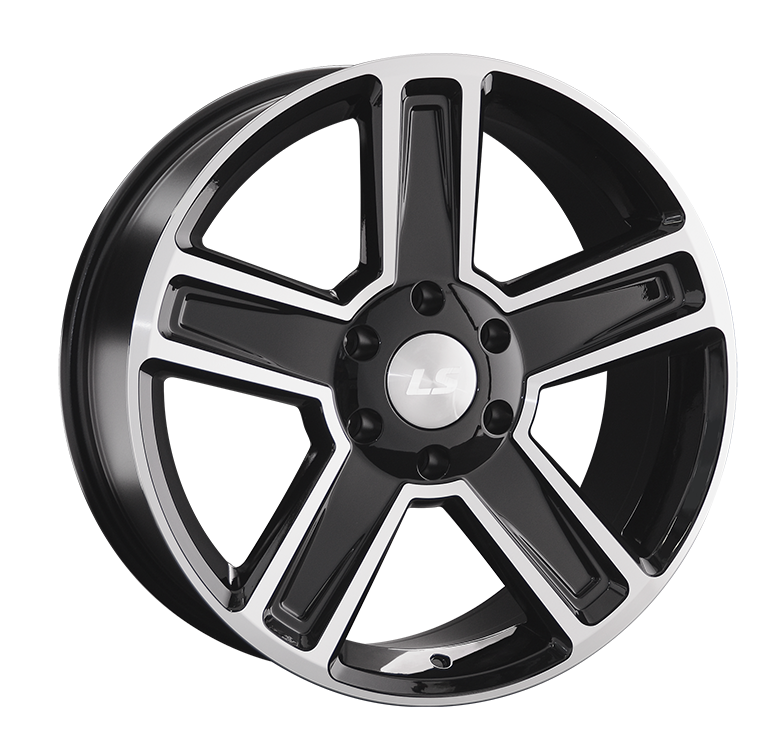 LS 1296 8x18/6x139.7 D75.1 ET35 Чёрный полностью полированный