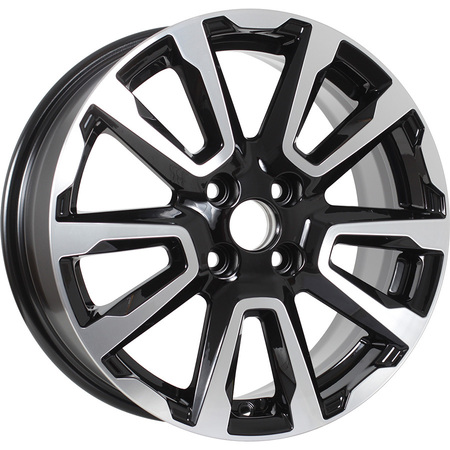 iFree Original КС1026 (16_Vesta Cross) 6.5x16/4x100 D60.1 ET43 Черный глянцевый с полированными элементами лицевой поверхности