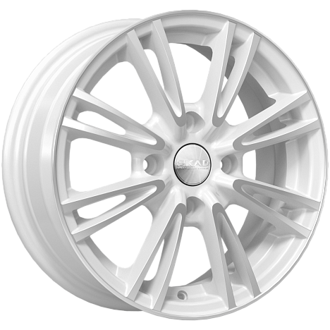 Скад Пантера 5.5x14/4x98 D58.6 ET39 Белый с полированной лицевой частью