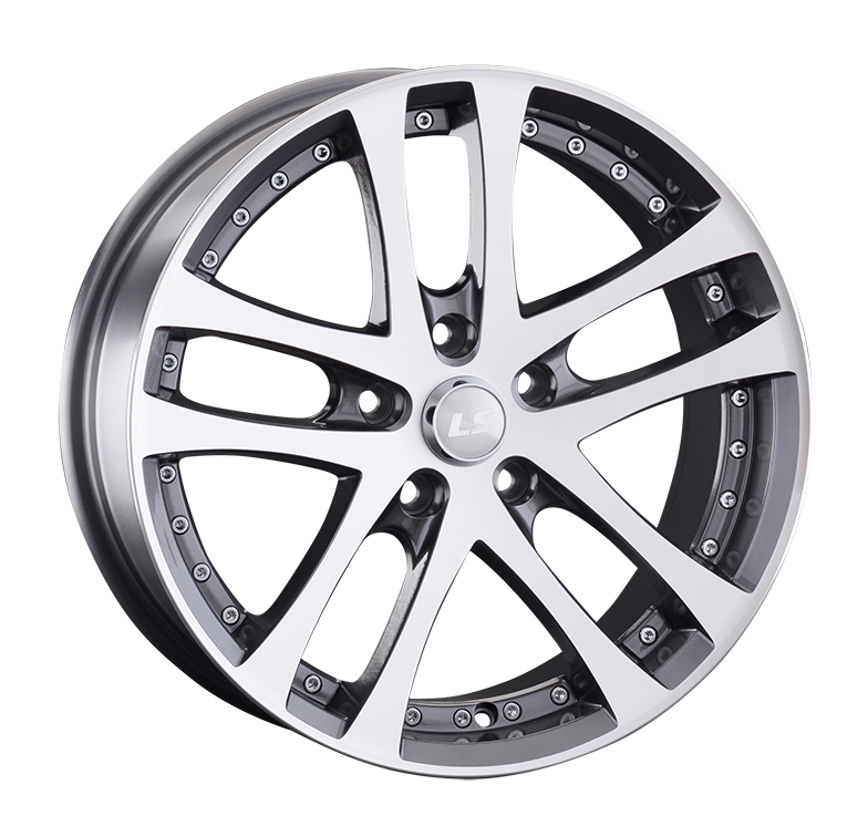 LS919 7.5x17/5x114.3 D73.1 ET35 Насыщенный темно-серый полностью полированный
