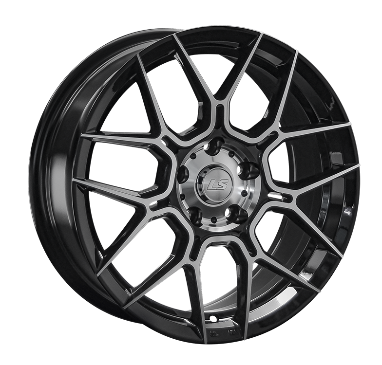 LS1265 8x18/5x114.3 D67.1 ET45 Чёрный полностью полированный