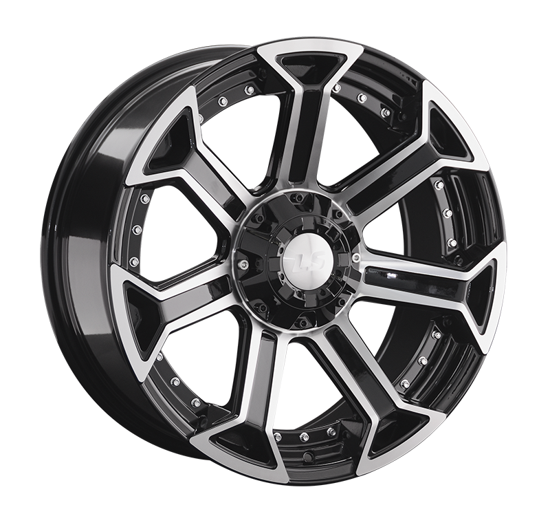 LS 1293 9x20/6x139.7 D106.1 ET20 Чёрный глянцевый с полированной лицевой частью