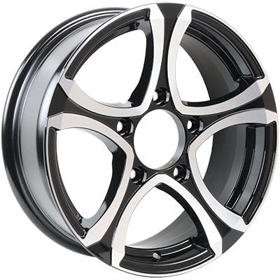 Venti 1610 6.5x16/5x139.7 D98 ET40 Глянцевый черный с полированной лицевой частью