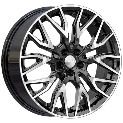 Скад Эльба 7x18/5x108 D60.1 ET33 Чёрный глянцевый с полированной лицевой частью