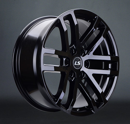 LS 1279 8.5x17/6x139.7 D106.1 ET30 Чёрный глянцевый с полированной лицевой частью