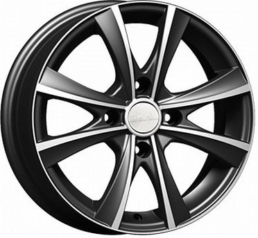 Скад Мальта 6x15/4x100 D60.1 ET50 Чёрный глянцевый с полированной лицевой частью