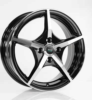 Megami MGM-19FF 6x15/4x100 D54.1 ET48 Чёрный полностью полированный